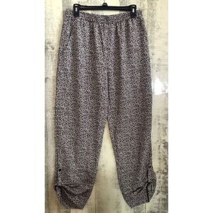 Anthropologie‎ BRAVE+TRUE Leopard Print Pants Medium Jogger Style Pockets Trendy